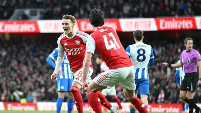 Martin Odegaard Cetak Gol Perdana Musim Ini, Arsenal Kokoh di Puncak Klasemen Liga Inggris