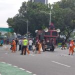 Demo Buruh Tolak UMP Jakarta Bubar, Arus Lalu Lintas Medan Merdeka Selatan Kembali Normal