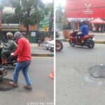 Jalan Berlubang di Tangsel Sebabkan Pengendara Jatuh, Polisi Langsung Koordinasi Perbaikan