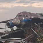 Sayap Pesawat Bekas Terempas Puting Beliung di Bogor, Evakuasi Tunggu Alat Berat