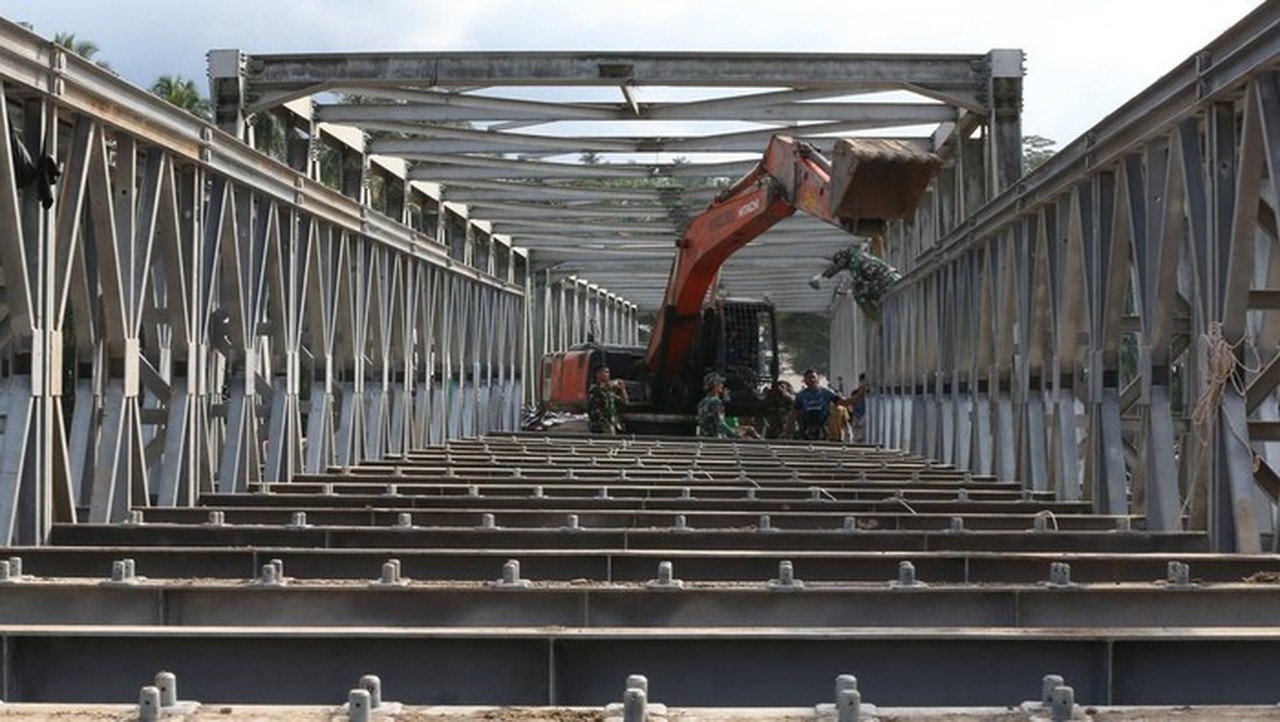 TNI AD Pastikan Baut Jembatan Bailey Aceh yang Hilang Telah Terpasang Kembali, Pengamanan Ditingkatkan