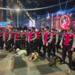 Baharkam Polri Kerahkan Unit K9 Sterilisasi Bundaran HI Jelang Malam Tahun Baru 2026