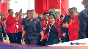 Megawati Hadiri Penutupan Rakernas PDIP di Ancol Didampingi Cucu Puan Maharani