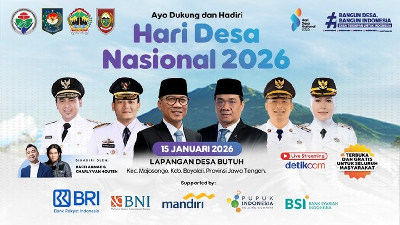Puncak Hari Desa Nasional 2026 Digelar di Boyolali, Warga Jateng Diundang Meriahkan