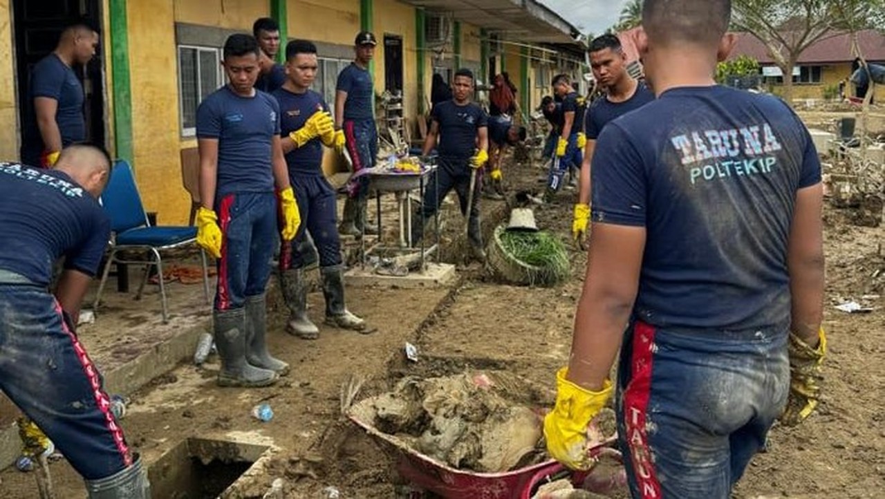 119 Taruna Poltekip-Poltekim Dikerahkan Bantu Pemulihan Aceh Timur Pascabanjir