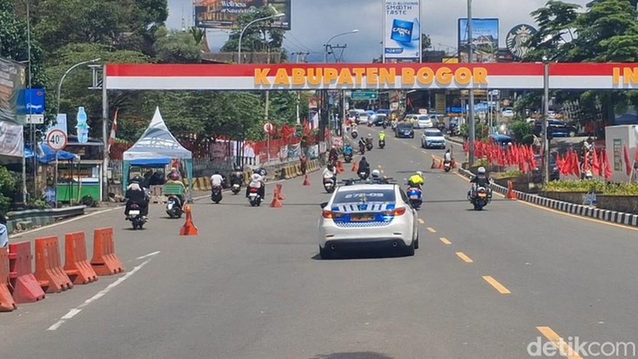 Arus Balik Puncak Bogor Lancar, Polres Terapkan Sistem One Way ke Arah Jakarta