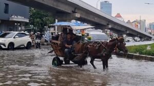 Banjir Kelapa Gading: Delman Jadi Solusi Warga, Kusir Raup Cuan Ratusan Ribu