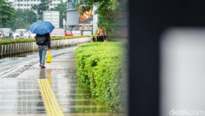 BMKG Prediksi Jabodetabek Diguyur Hujan Ringan hingga Sedang pada Senin, 19 Januari 2026