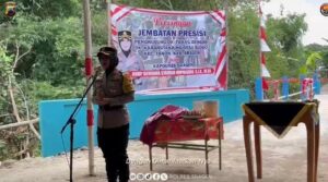 Kapolres Sragen Resmikan Jembatan Merah Putih Presisi, Akses Dua Desa Kini Terbuka Lebar