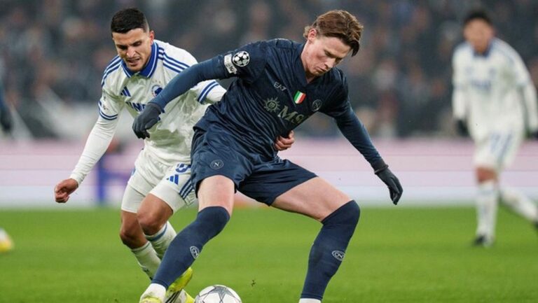 Napoli Ditahan Imbang Copenhagen 1-1 Meski Unggul Pemain di Liga Champions