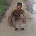 Kades Sragen Mandi Lumpur di Jalan Rusak, Protes Keras ke Pemkab Setelah Terpeleset