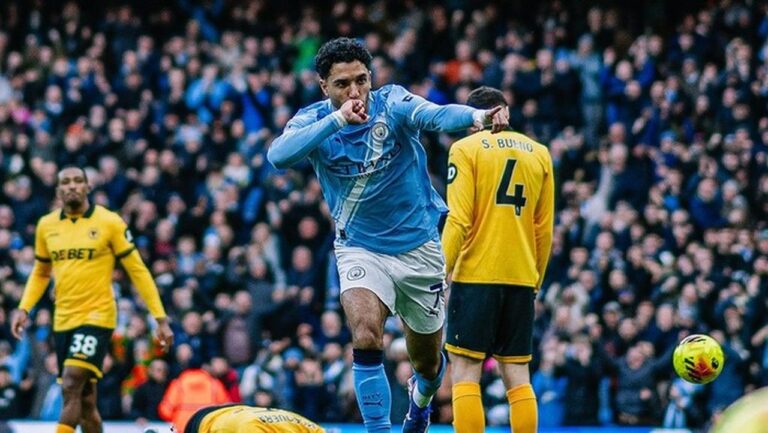 Babak Pertama Liga Inggris: Manchester City Ungguli Wolves 2-0 di Etihad