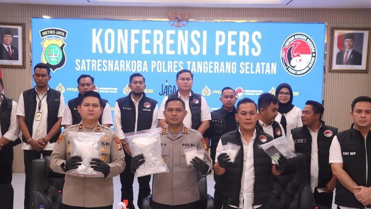 Warga Asing Pasok Sabu ke Tangsel, Polisi Tangkap Tiga Pengedar dan Sita Ribuan Gram Narkotika