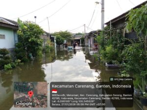 Banjir Serang: Ketinggian Air di Carenang dan Binuang Capai 1,2 Meter
