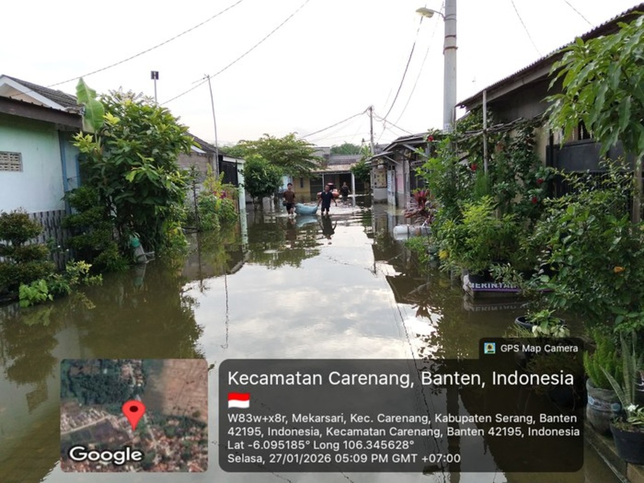 Banjir Serang: Ketinggian Air di Carenang dan Binuang Capai 1,2 Meter