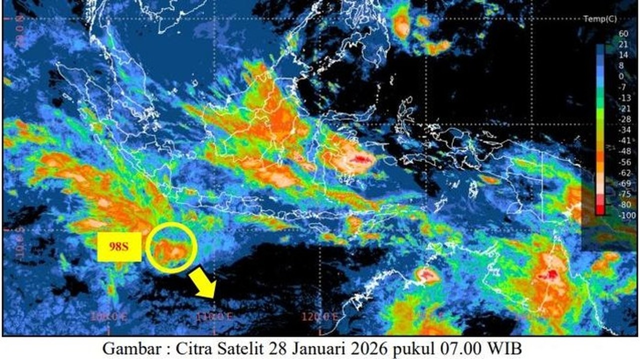 BMKG Deteksi Bibit Siklon Tropis Baru, Waspadai Hujan Lebat di Bengkulu hingga Jawa Barat
