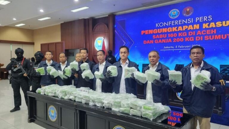 BNN Ungkap Jaringan Sabu Internasional di Aceh, Sita 160 Kg Bernilai Rp 208 Miliar