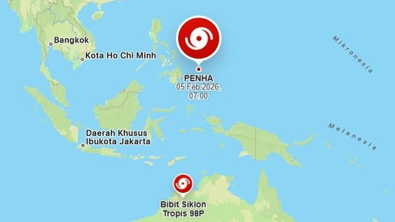 Siklon Tropis PENHA Mengancam, Tiga Provinsi Ini Berpotensi Dilanda Cuaca Ekstrem