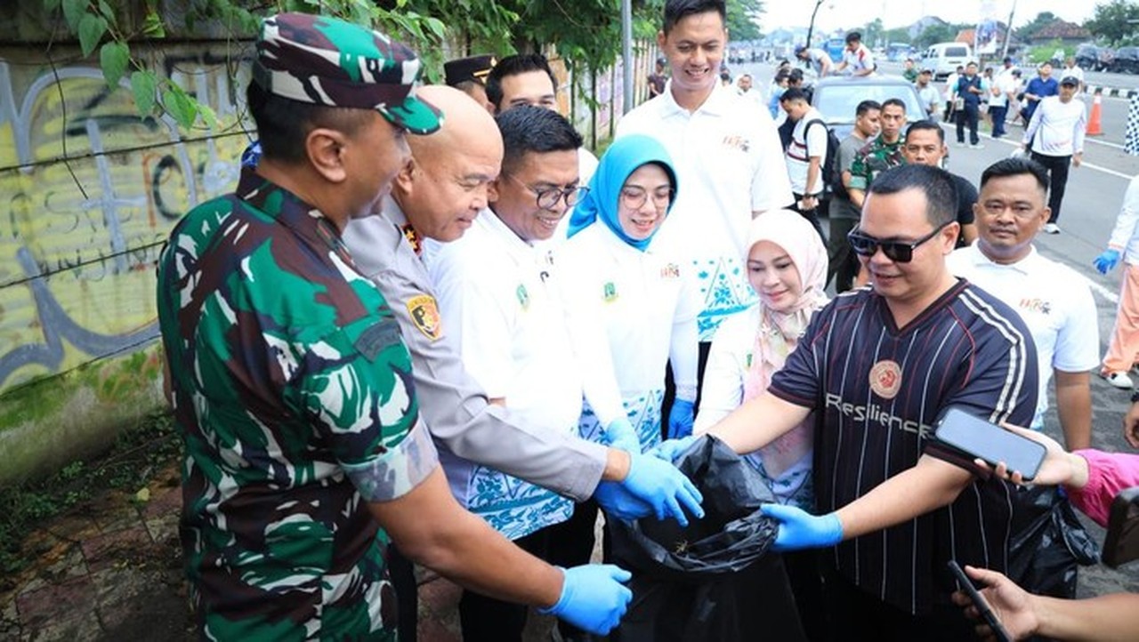 Gubernur dan Kapolda Banten Bersih-bersih Jalan Sambut Hari Pers Nasional 2026