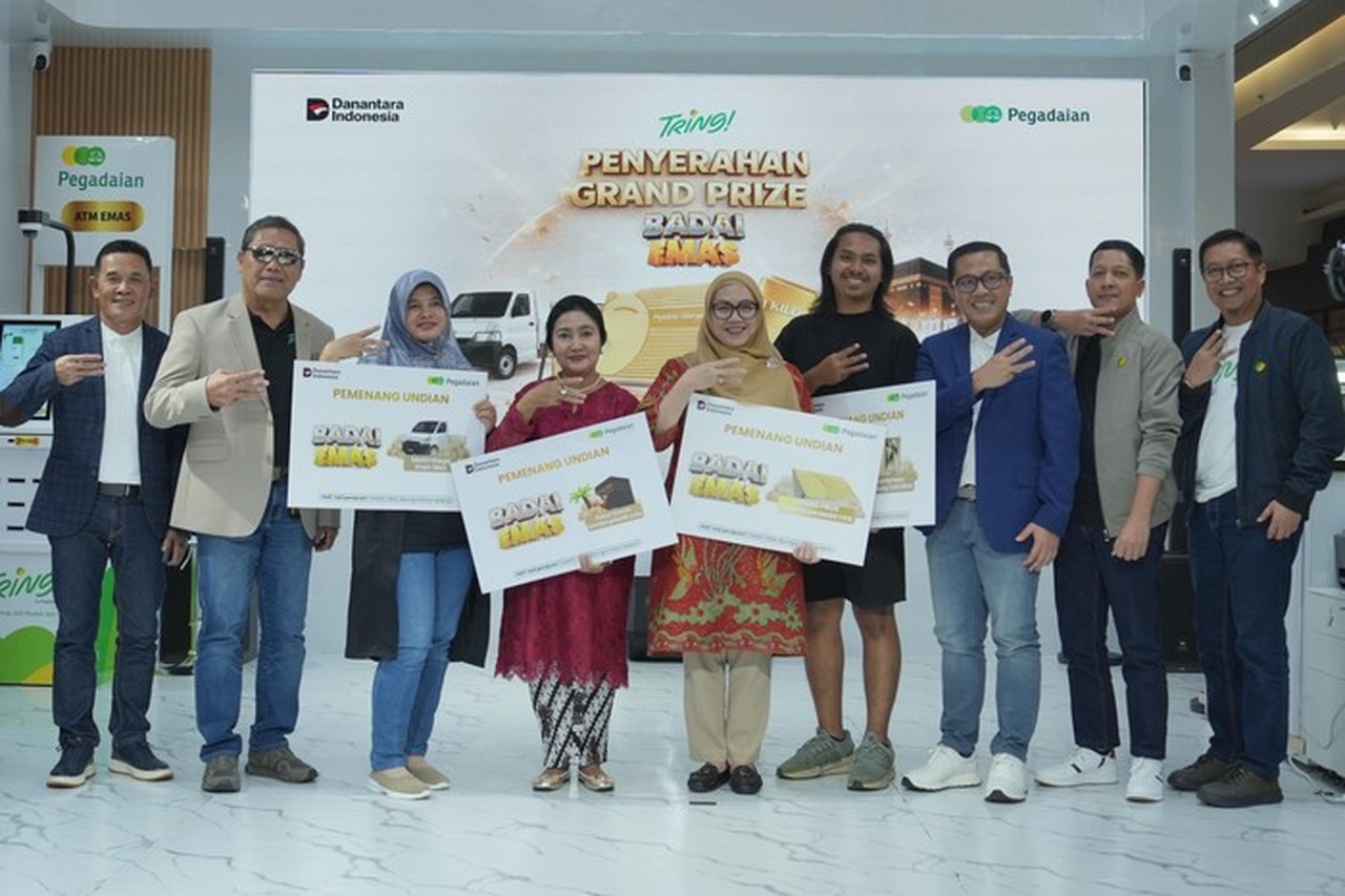Pegadaian Serahkan Emas 1 Kg di Tring! Digital Lounge, Apresiasi Jutaan Nasabah Setia