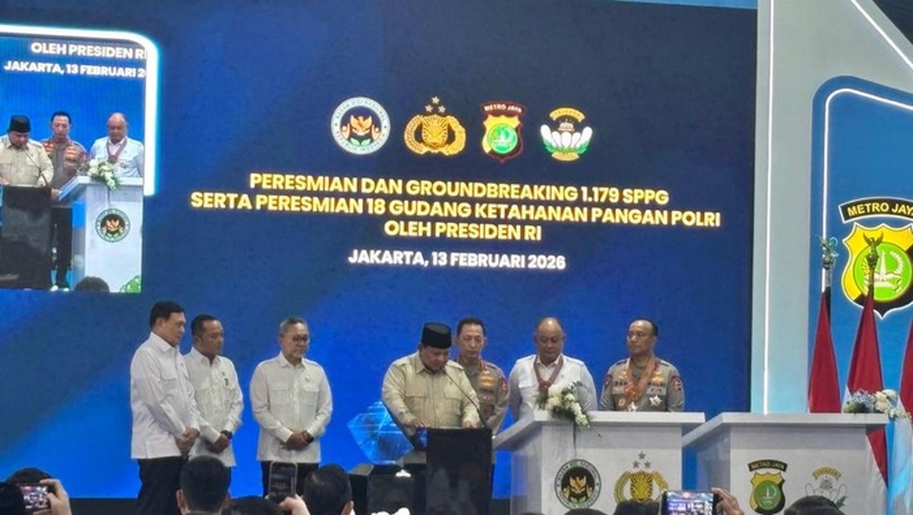 Prabowo Resmikan 1.179 Satuan Gizi dan Gudang Pangan Polri, Dukung Indonesia Emas 2045