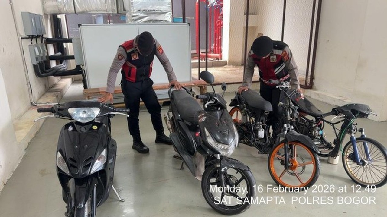 Polres Bogor Tingkatkan Patroli Keamanan Jelang Ramadan, Sita 4 Motor Knalpot Brong