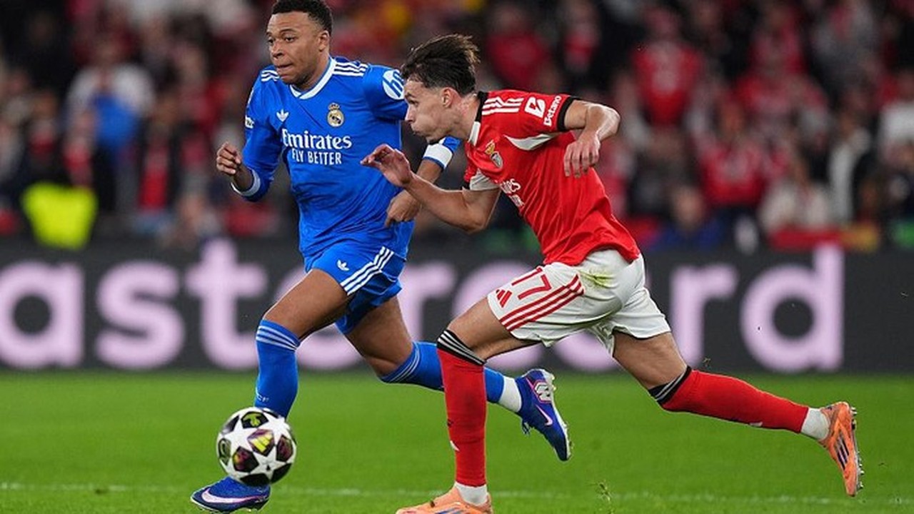 Babak I Benfica vs Madrid: Mbappe Tumpul, Skor Kacamata di Estadio da Luz