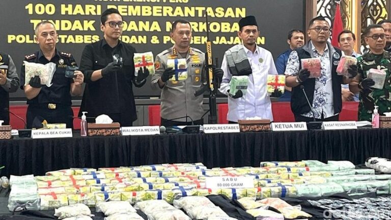 Polisi Gagalkan Peredaran 80 Kg Sabu dan 50 Ribu Ekstasi di Asahan, Satu Pengendali Diburu
