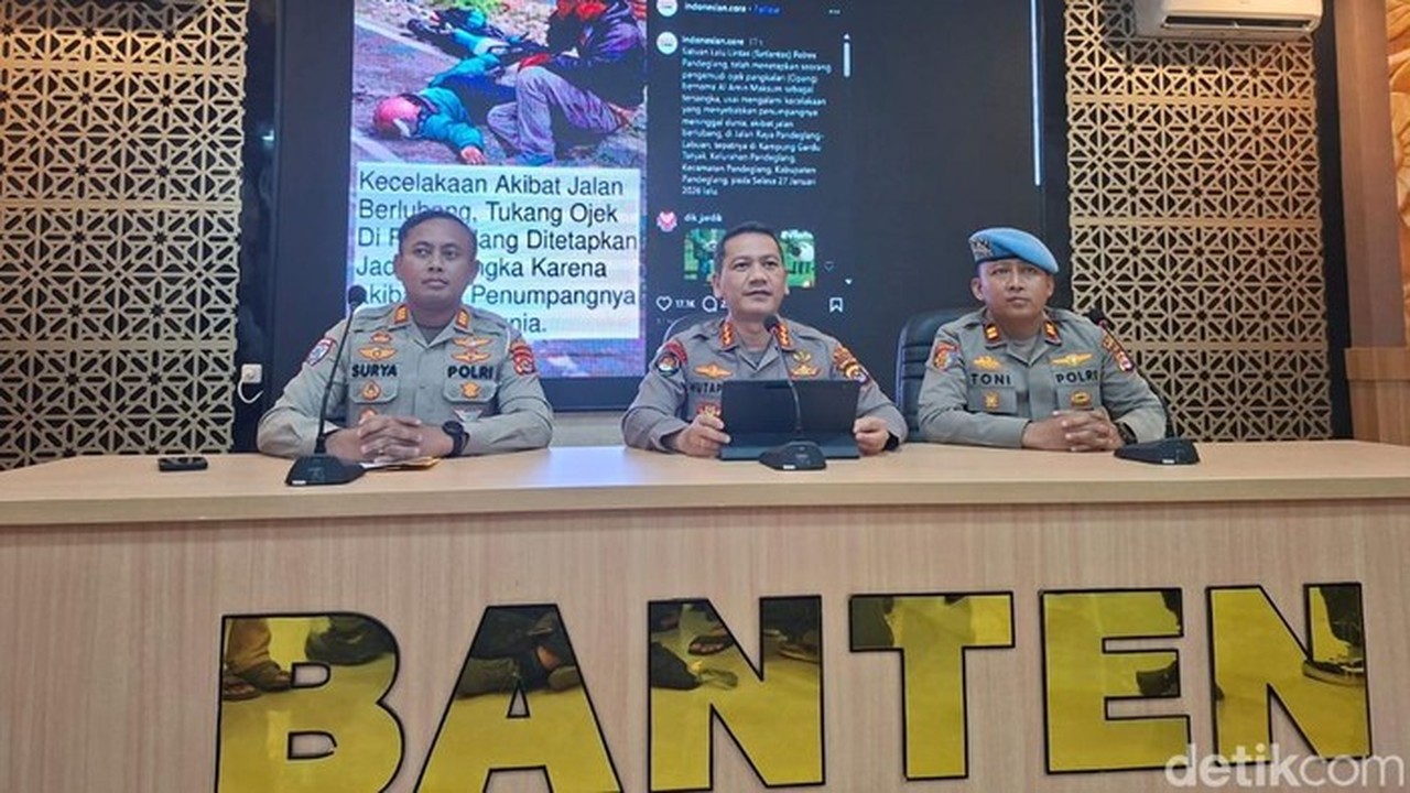Ojol Tewas Akibat Jalan Rusak, Polisi Banten: Kasus Masih Diselidiki, Belum Ada Tersangka